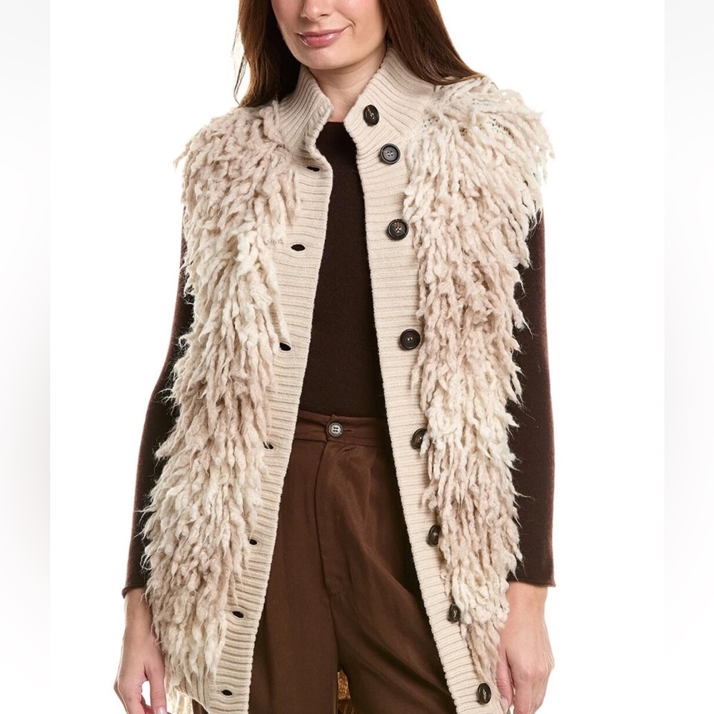 Brunello Cucinelli alpaca mock neck vest